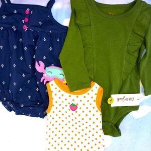 NWT/NWOT infant girls 6-9M onesie bundle